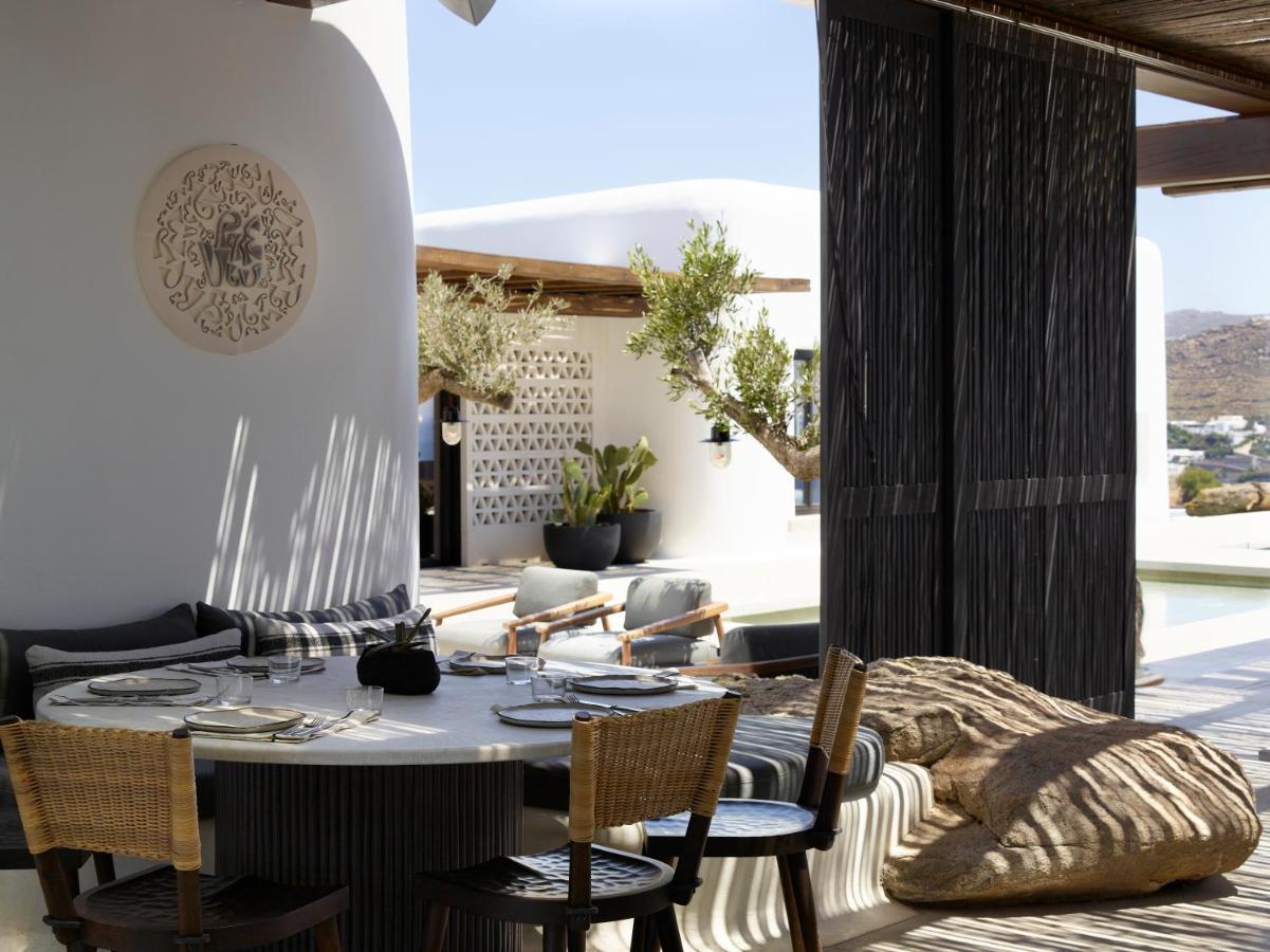 ホテル Kalesma Mykonos オルノス エクステリア 写真