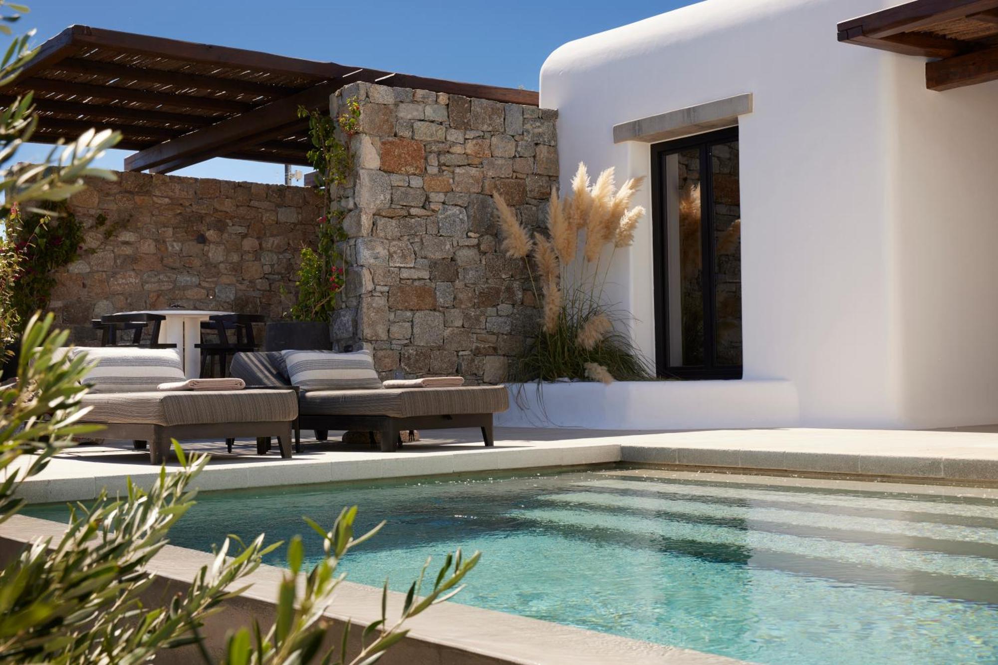 ホテル Kalesma Mykonos オルノス エクステリア 写真