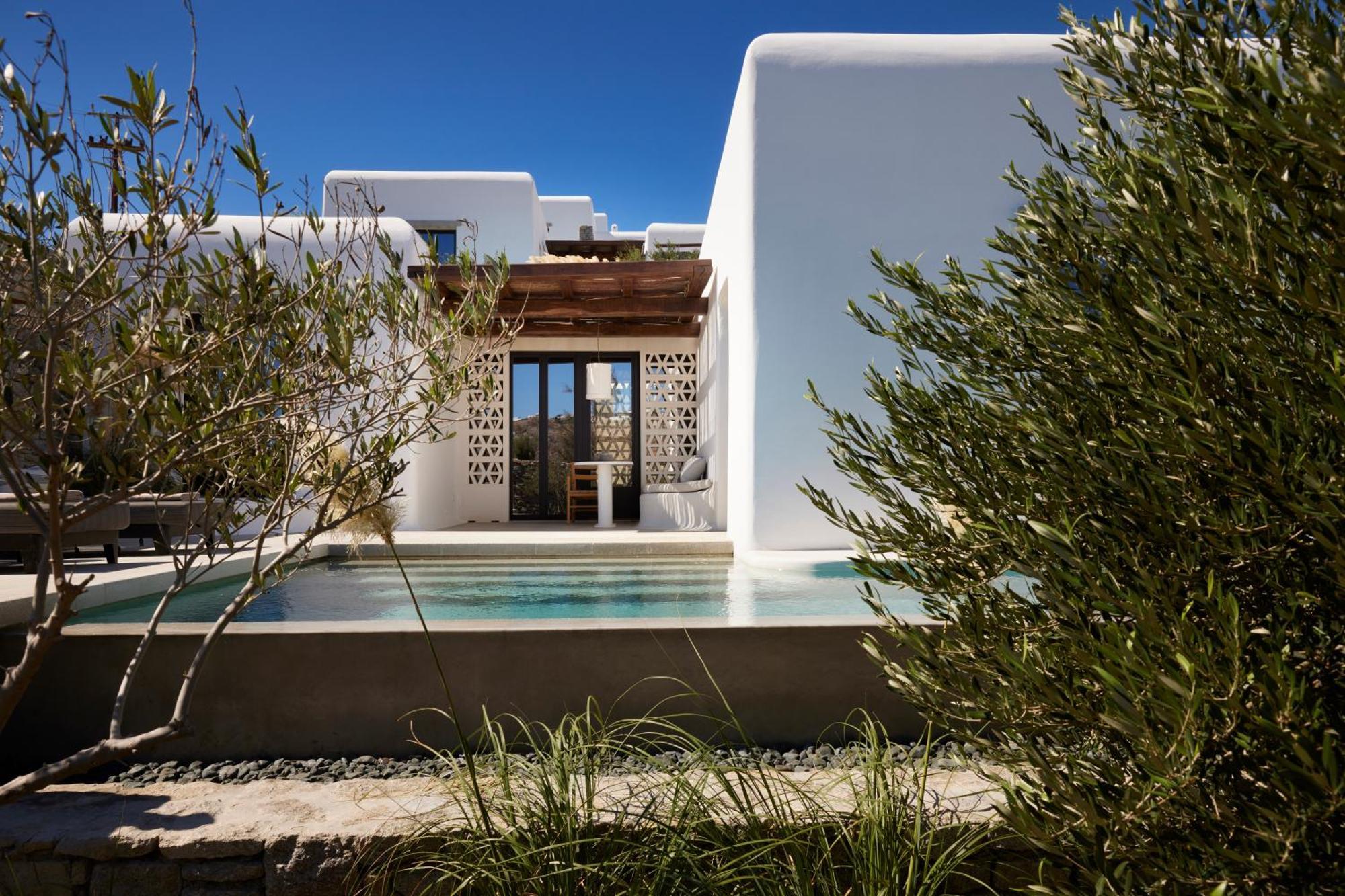 ホテル Kalesma Mykonos オルノス エクステリア 写真